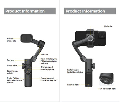 3-Axis Gimbal Stabilizer with AI Face Tracking